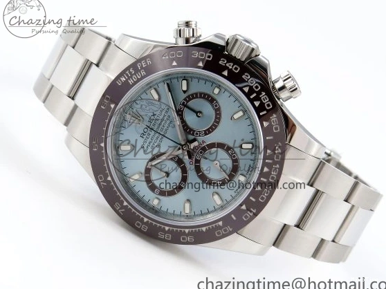 MiroTime 0307 TimelessDesign DAYTONA 116506 SS OMF BEST EDITION ICE BLUE DIAL ON SS BRACELET A7750 (SLIM MOVEMENT) 1811